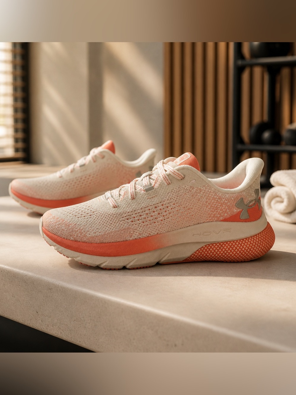 Under Armour Women’s Running Shoes Size 7.5 White Coral Pink NWOT